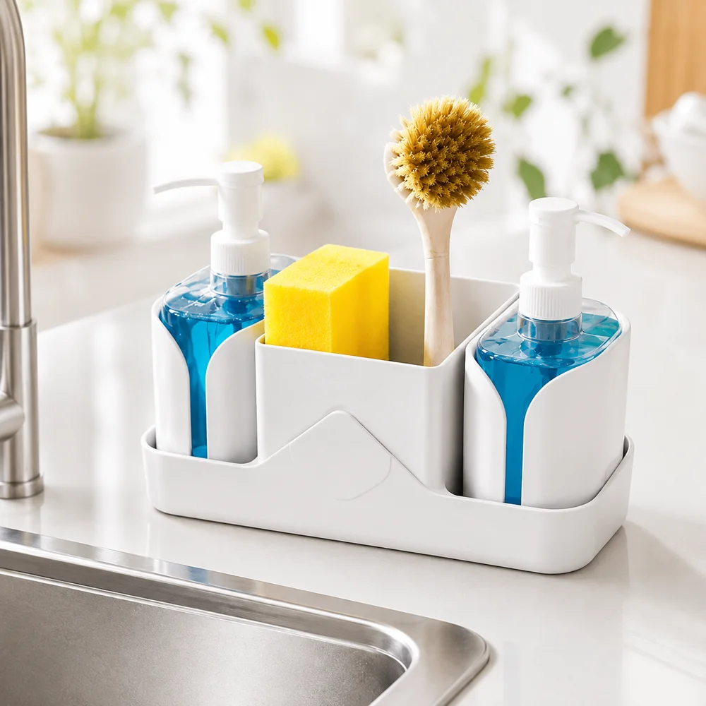 Органайзер с дозатором для мыла / Multifunctional Soap Dispenser / Органайзер для кухонной мойки